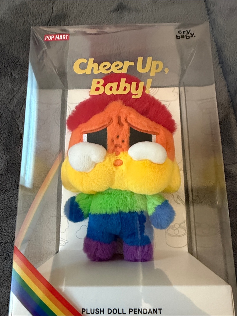 Pop Mart Cheer Up, Baby! Rainbow Plush Doll Pendant